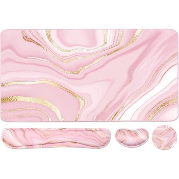 Keyboard Mouse Pad Set, Extended Mouse Pad+Keyboard Wrist Rest Support - Picture 1 of 7